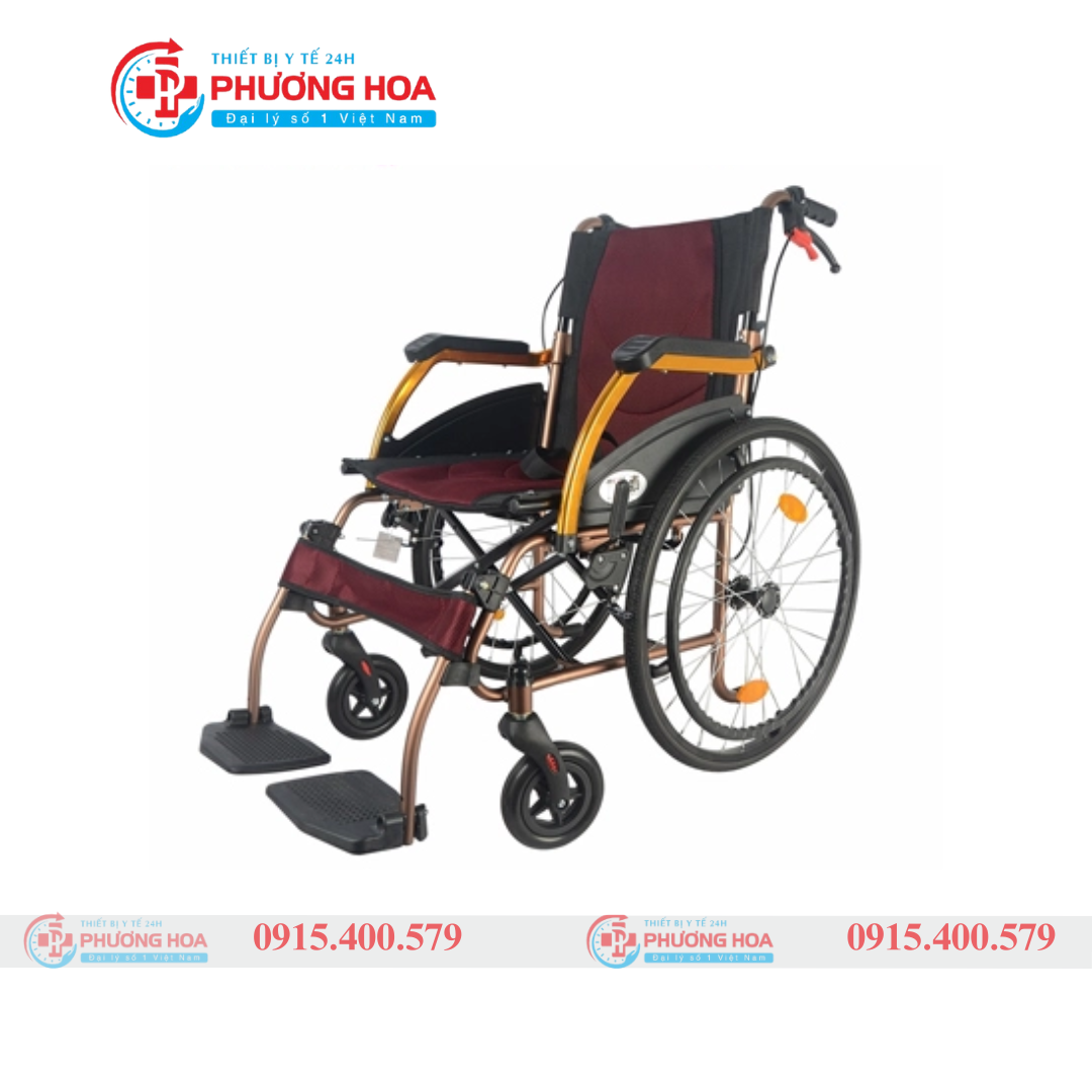 Xe lăn Lucass X65 khung hợp kim nhôm